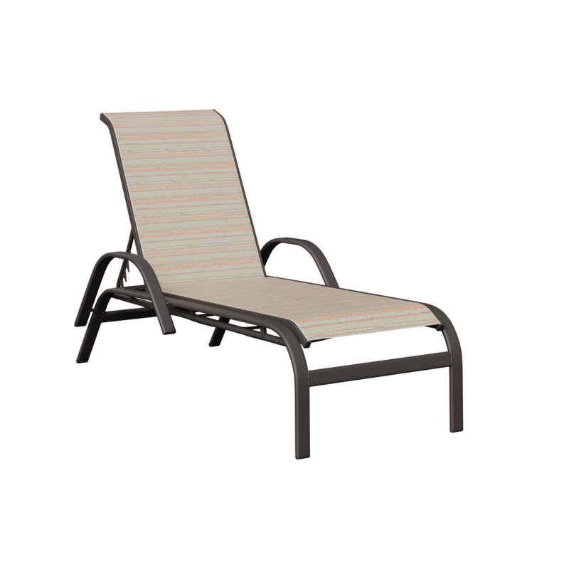 Chaise longue berlinoise en graphite moucheté Berlin, Kaki, Graphite moucheté