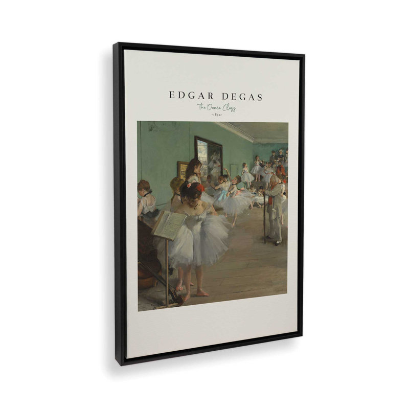 The Dance Class par Edgar Degas, H 19 po x l 13 po, Impression encadrée sans passe-partout, Noir satiné
