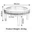 Glass Mirrored Four Leg Coffee Table Diamonds Inlay Low Coffee Table 90.3x90.3cm