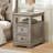 24.6"H Farmhouse End Table with 2 Drawers, Narrow Sofa Side Table with Storage and Open Shelf, Wooden Nightstand-114237886-138591531
