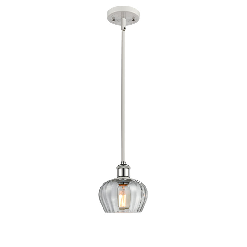 Luminaire suspendu en pot 1 lumière Lyman, Ampoule non incluse, Cuivre antique, Transparent