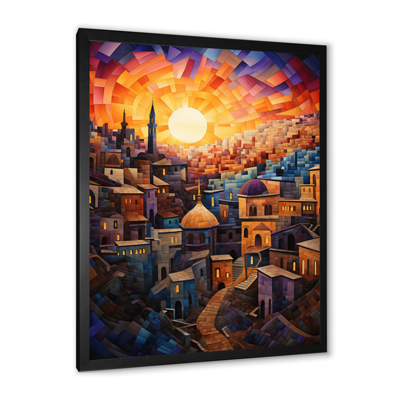 «Judaism Judaic Journey To Synagogue I», impression sur toile, H 40 po x l 30 po x P 1,5 po, Cadre photo noir