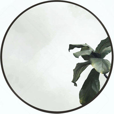 Round Metal Framed Bathroom Mirror