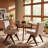 Turfed Linen Upholstered Dining Chair Armless Parsons Side Chair With Solid Wood Legs-2011791595