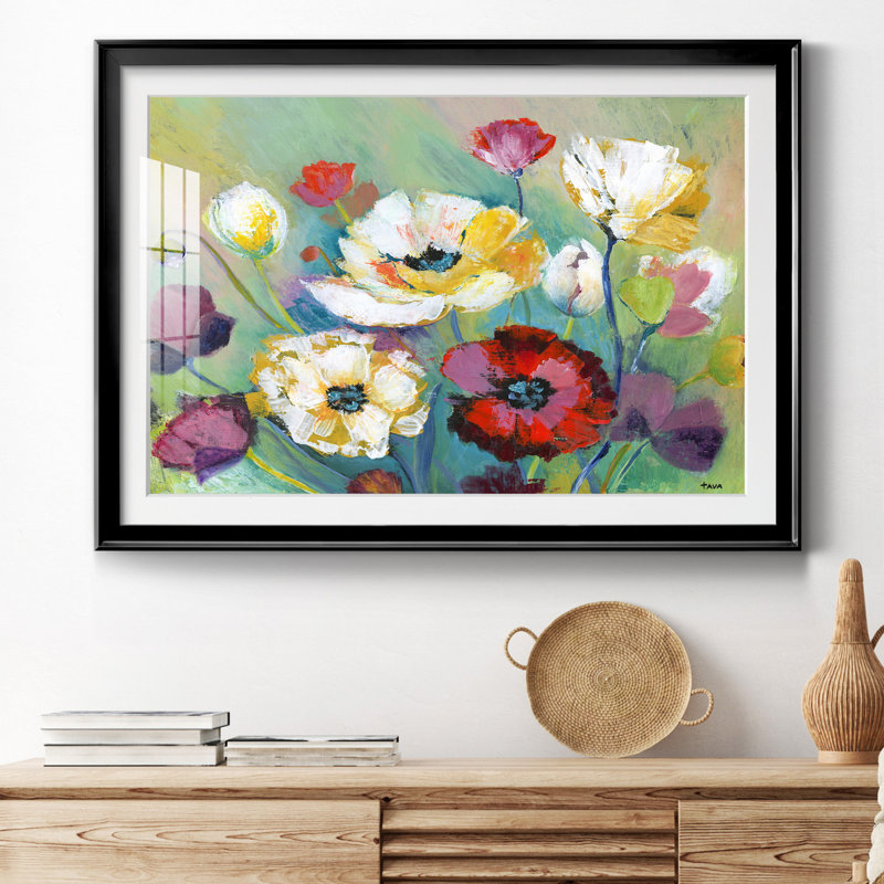 Alex's Garden - peinture encadrée, Cadre noir, H 30,5 po x l 42,5 po x P 1,5 po