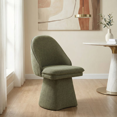 Lomena Swivel Fabric Upholstered Dining Chair
