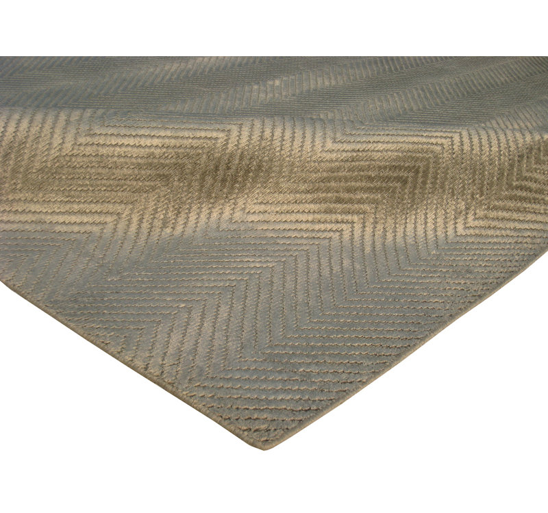 Honeycomb Chevron Area Rug in Dark Gray, Rectangle 6' x 9'