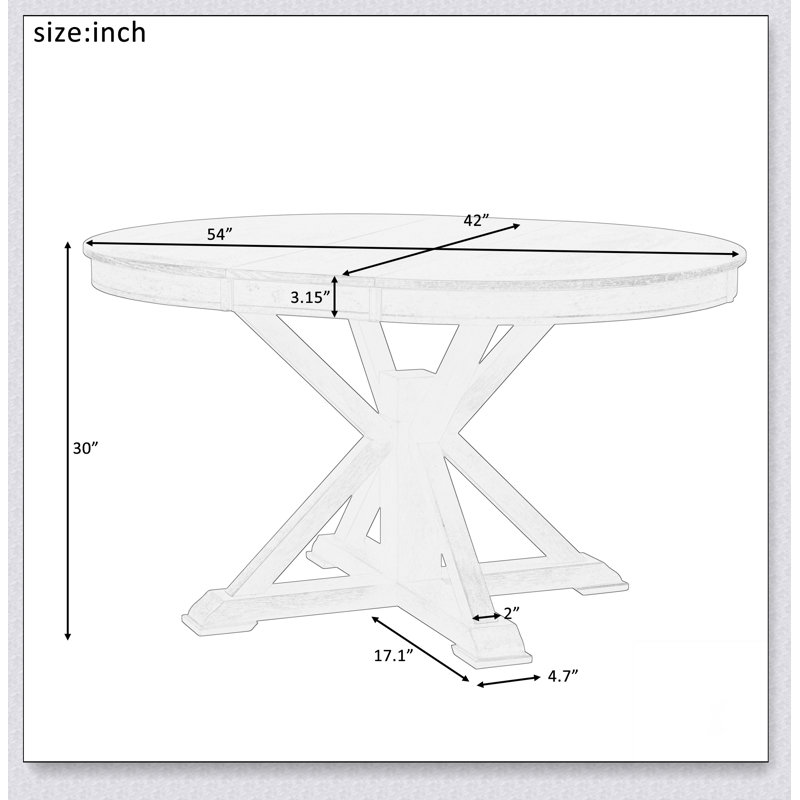 Table de salle à manger extensible fonctionnelle avec rallonge pour la salle à manger et le salon, Espresso