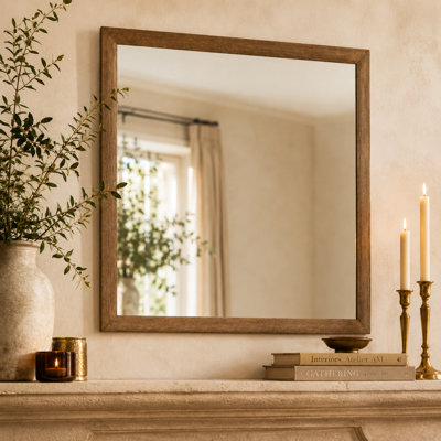 Miroir mural portrait - Brun sienne