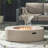 Lightweight Concrete Outdoor Circular Fire Pit 50,000 BTU (Tank Cover not Included)-1647921789
