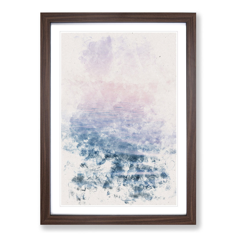 Lake Garda Italy - Picture Frame Painting Print, 33cm H x 24cm W x 2cm D, Walnut Framed