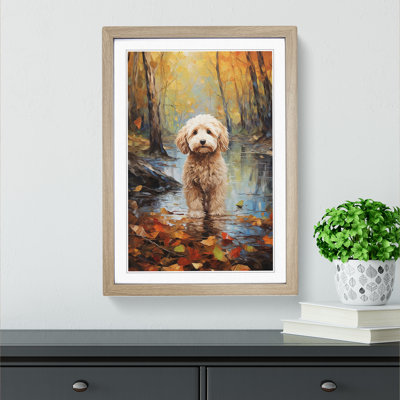 Labradoodle Impressionism - Framed Print