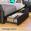  Structure de lit plateforme avec tête de lit 4 tiroirs avec rangement en tissu et tête de lit Karlton-1266385767-1266385560