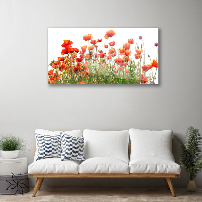 Nature Poppies - No Frame Print on Glass