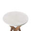 Table d'appoint ronde de 23,25 po de hauteur avec pieds en bois massif-627913966