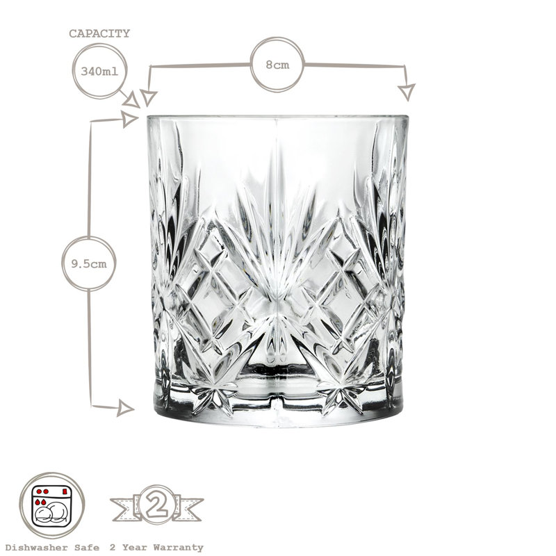 RCR Melodia 340ml Glass Drinking Glass Glassware