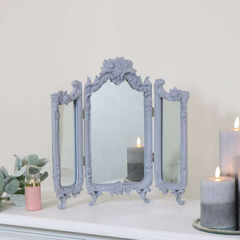 Arias Wall Mirror, 38cm H x 37cm W, Grey