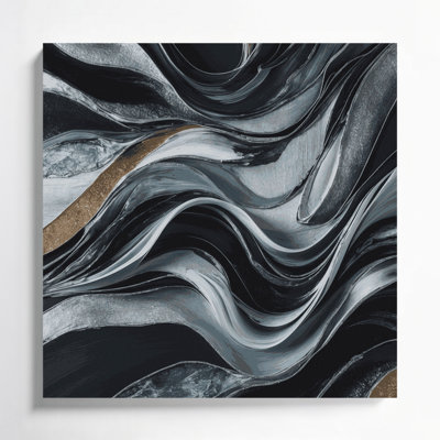Lyrical Abstraction 45 Black Canvas Wall Art