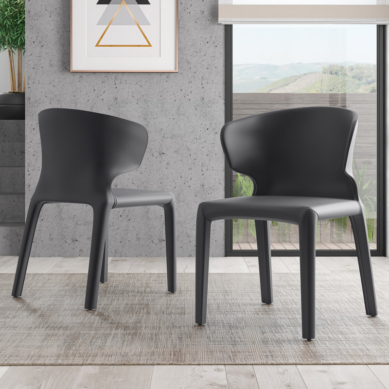 Cesar Upholstered Side Chair, Gray