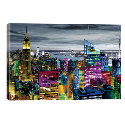 Nyc In Living Color I by Carly Ames - Print on Canvas