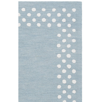 Martha Stewart Hand Tufted Wool; Cotton Polka Dot Indoor / Outdoor Rug