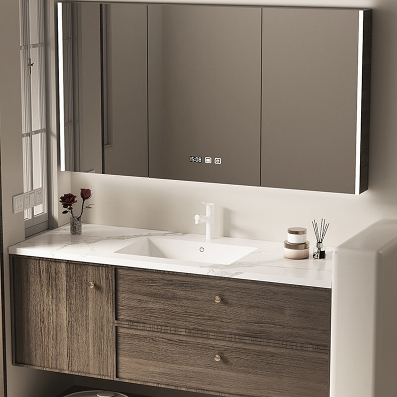 Armoire de salle de bain minimaliste de style italien, H 19,6 po x l 47,2 po x P 19,6 po