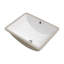 Lavabo de salle de bain rectangulaire en céramique blanche à encastrer sous plan avec trop-plein - 47 cm x 36 cm
