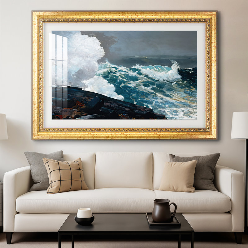 Nord-Est, 1895 - Homer Winslow - Estampe encadrée sur mesure, 28x40 INNER SIZE, Framed Print with Mat