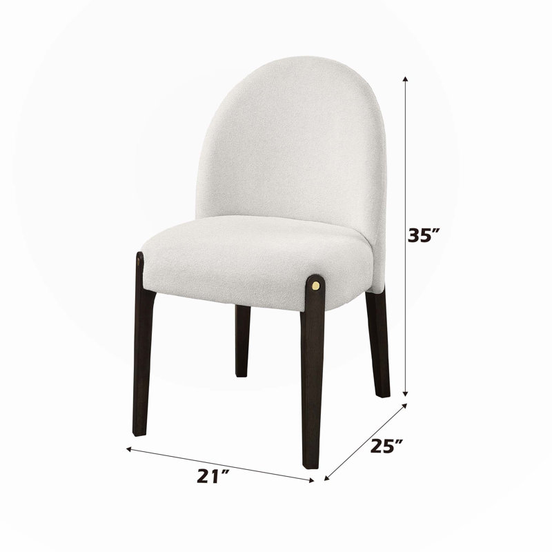 Beige Fabric Side Chair (Set of 2)