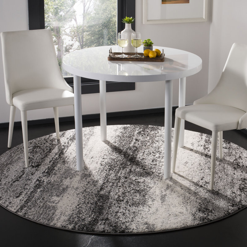 Docia 100 Performance Abstract Rug, Round 6'7"