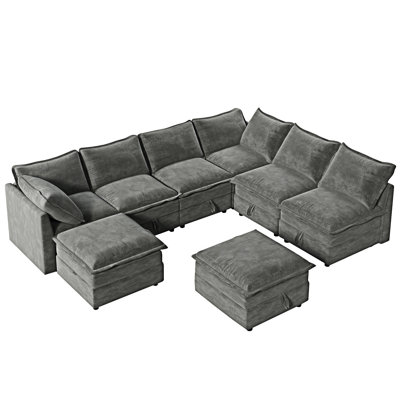 Canapé-lit modulaire avec rangement