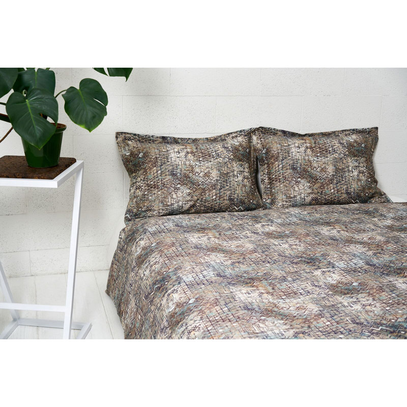 Schwenzer Abstract Duvet Cover Set with Pillowcases, 135 x 200cm Duvet Cover + 1 Pillowcase