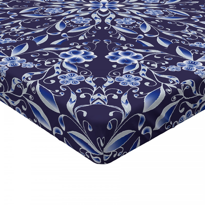 Microfiber Floral Fitted Sheet, Twin Fitted Sheet