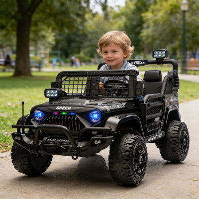 Les enfants 24V montent sur un véhicule électrique 2 places avec télécommande et lumières DEL Bluetooth