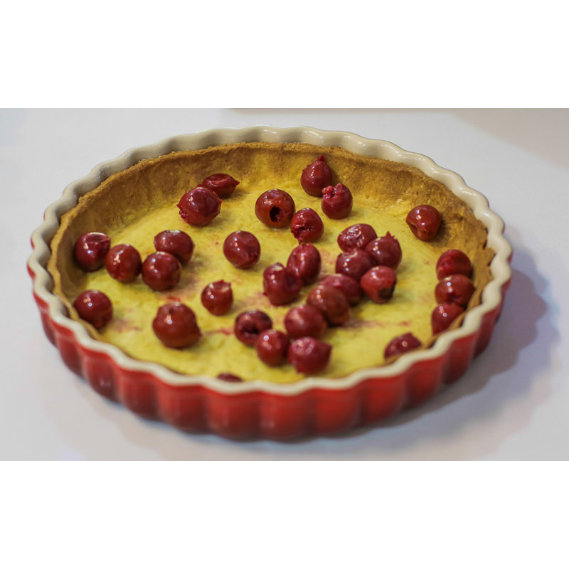 Le Creuset Stoneware Tart Dish, 9", Cerise