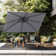 9 x 12 Ft Large Rectangular Cantilever Patio Umbrella with Tilt & Base