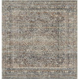 Dmon Floral Area Rug in Blue