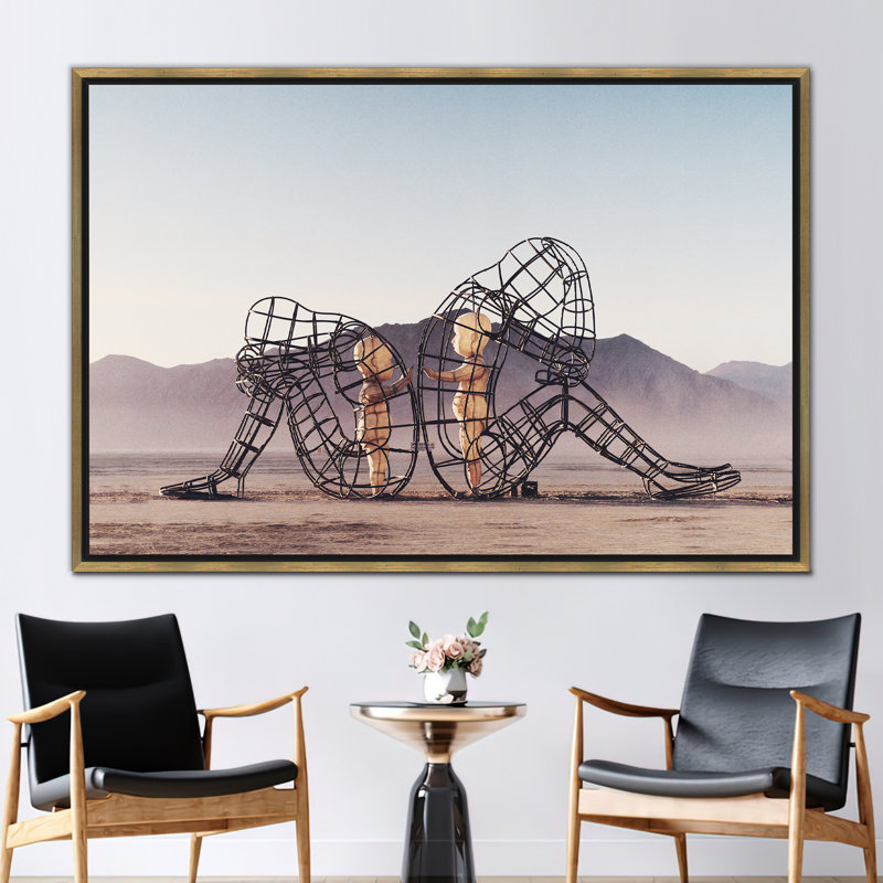 1 Piece Wall Art on Canvas, 70cm H x 100cm W, Gold Floater Frame