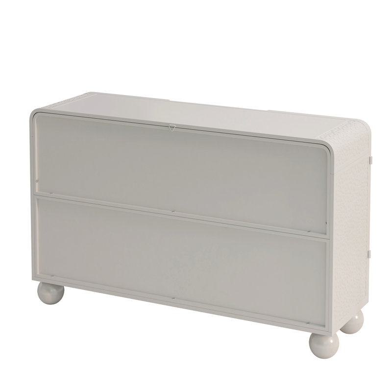Armoire de rangement en verre du plancher au plafond, Blanc
