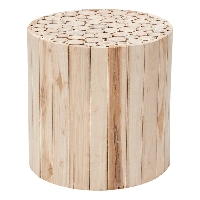 Wood Accent Stool, Nature
