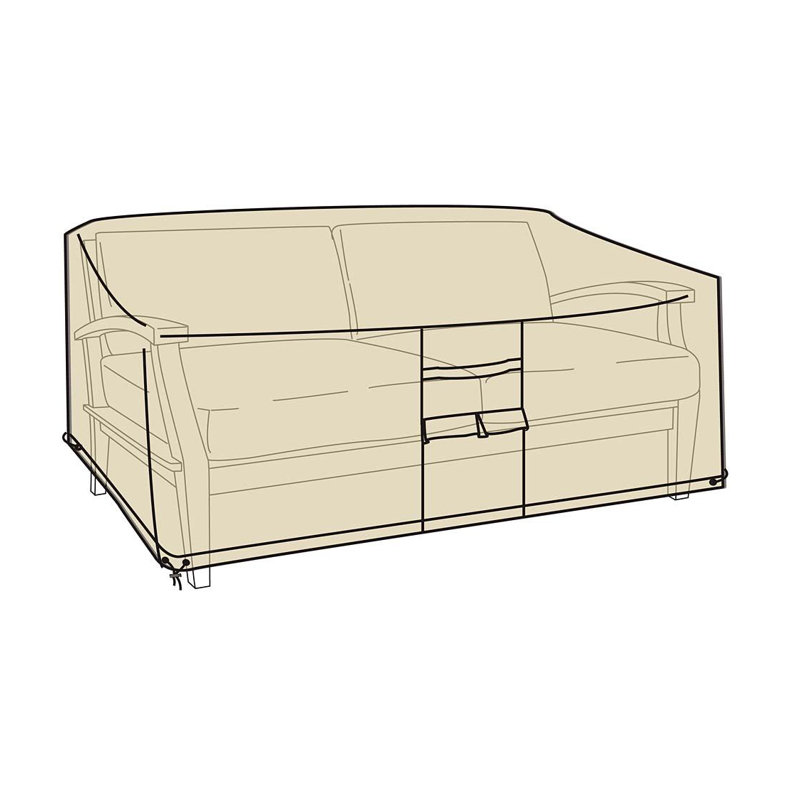 Housse pour canapé de patio résistante à l’eau Deluxe, H 37,5 po x l 55,25 po x P 31 po