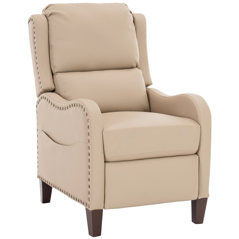 Fauteuil inclinable à pousser avec pédale allongée pour les utilisateurs de plus de 6 pieds, Set of 1, Beige