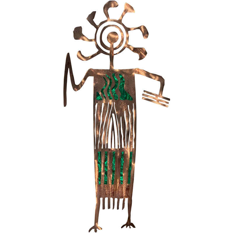 Meyerdirk Art, art mural pétroglyphes du Sud-Ouest - Larry Green, Vert