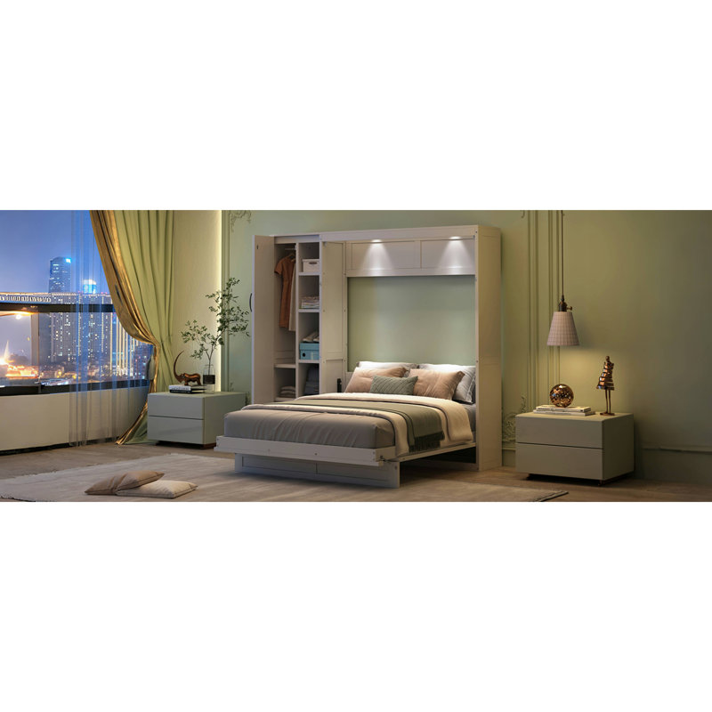 Lit escamotable multifonctionnel en MDF peu encombrant pour les maisons modernes