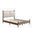 Cadre de lit plateforme en bois au design festonné vintage avec tête de lit rembourrée-1831281296