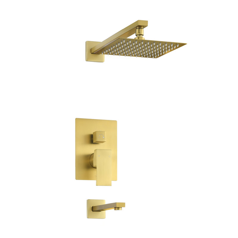 Concorde Single-Handle 1-Spray Tub And Shower Faucet In Chrome (Valve Included), Brushed Gold