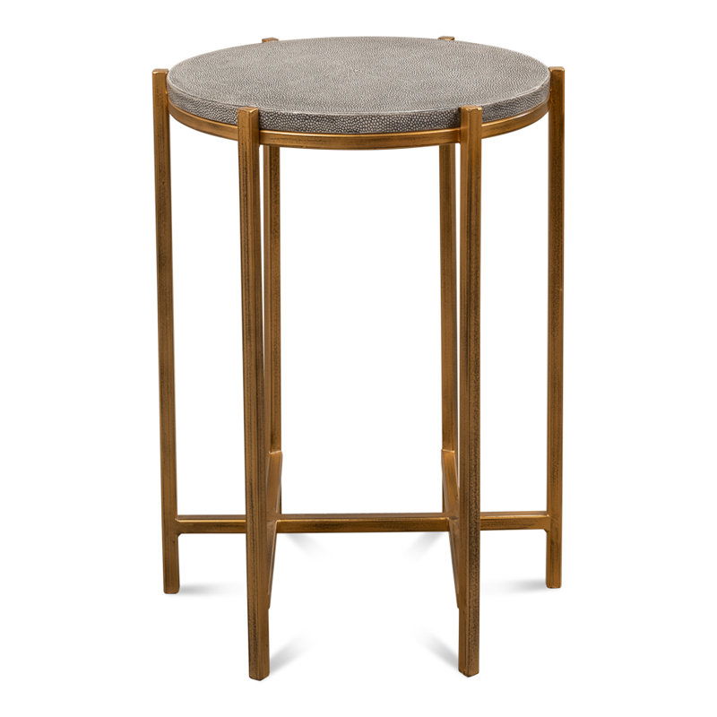 Shagreen End Table, Gray