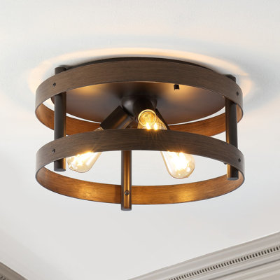 Plafonnier encastré 3 lumières 16 po
