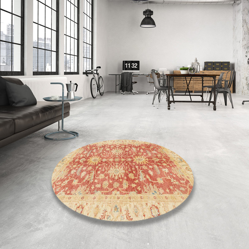 Abstract Indoor Rug, Round 7'