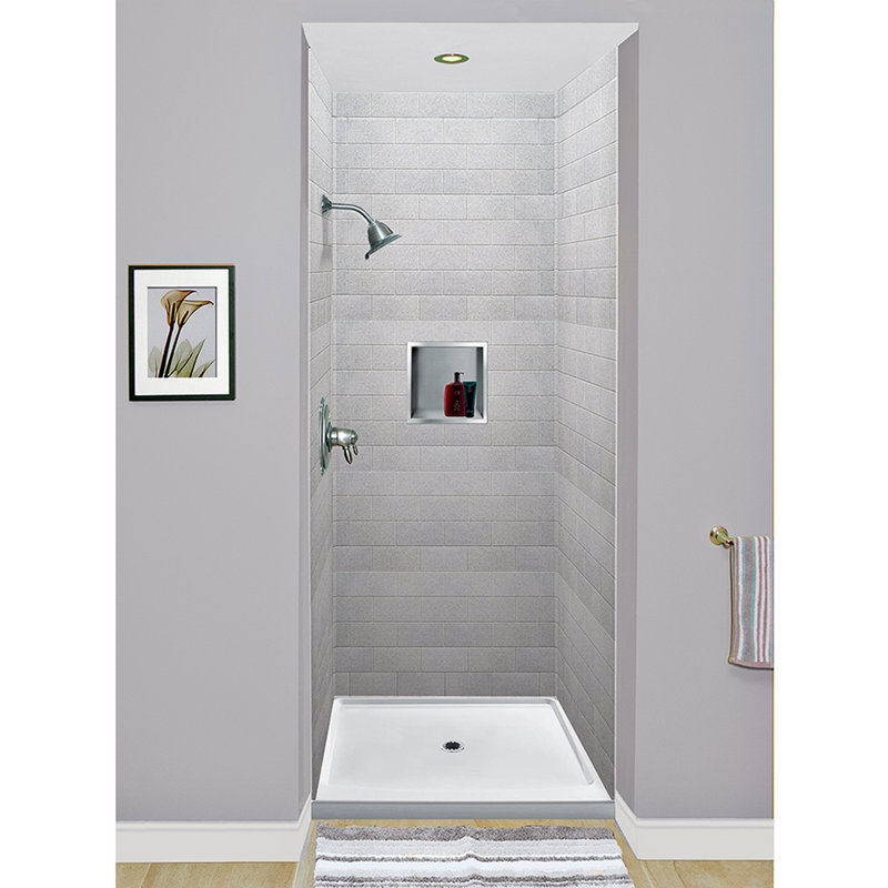 Stainless Steel Shower Caddy, 14" H x 3.75" W x 14" D